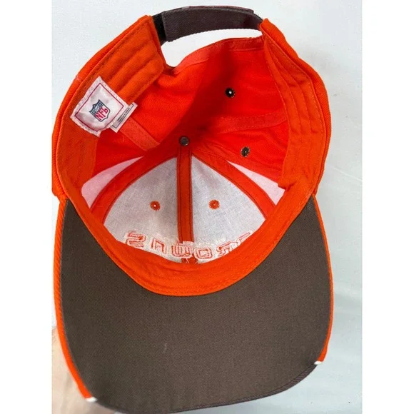 NFL Cleveland Browns Football Hat Brown Orange Adjustable Cap Bulldog Logo Mens - Picture 6 of 8